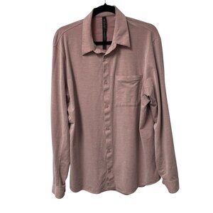 Lululemon Commission Long Sleeve Button Up Shirt Mens XL Performance Brier Rose